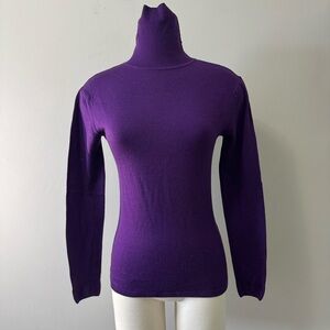 Hudson Baby Deep Purple Turtleneck Sweater Wool XS fit Small